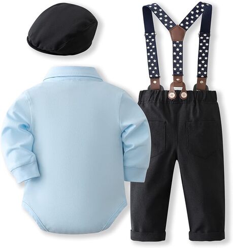 Kimocat Baby Boys Clothes Sets Long Sleeve and Pants Gentleman Outfit Suits in Kuwait