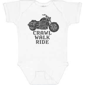 inktastic Crawl Walk Ride Motorcycle Baby Bodysuit in Saudi Arabia