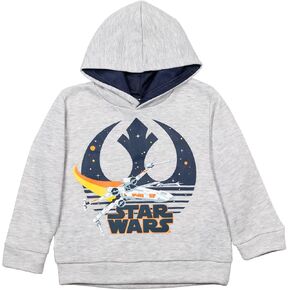 STAR WARS R2-D2 C-3PO Boys Fleece Pullover Hoodie Light Blue