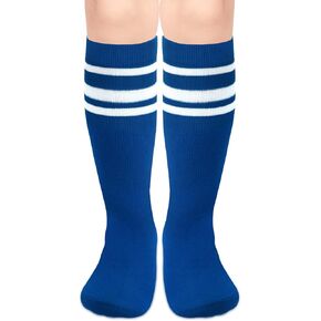 Sarfel Kids Soccer Socks Toddler Soccer Socks Girls Boys Soccer Socks Kids Tube Socks with Stripes Toddler Knee High Socks in Kuwait