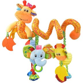 VX-star Baby Pram Crib Ornament Hangings Yellow Cute Little Deer Shape Design Spiral Plush Toys Stroller and Travel Activity Toy in Saudi Arabia