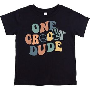 One Groovy Dude Peace Adorable 1st Birthday Shirt for Infant Baby Boys First Birthday Outfit
