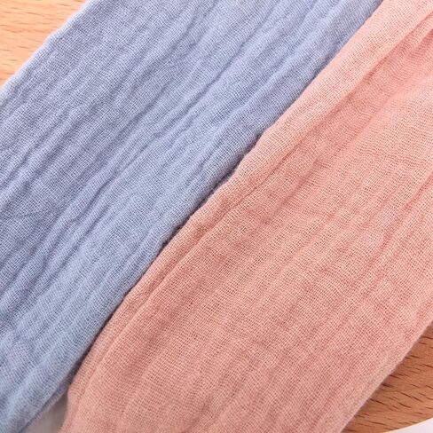 Sugarmelon Original Cotton Gauze Headband for Newborn Toddler Infant Baby Girl Kids Muslin Cotton Hair Bow Headbands Turban Elastic Hair Bands (6 pcs Knot Headband) in Saudi Arabia