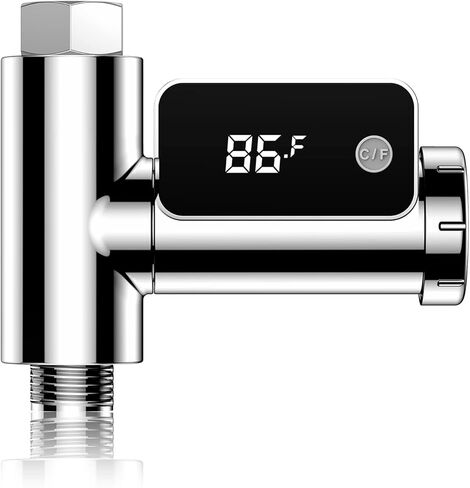 جهاز قياس حرارة الدش الرقمي من Mastlend، جهاز قياس درجة حرارة الماء الذكي، جهاز قياس حرارة تدفق المياه، شاشة عرض LED قابلة للتدوير، جهاز مراقبة درجة حرارة الماء في الحمام in Kuwait
