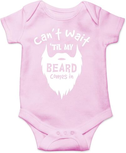 CBTwear Can't Wait Til My Beard Comes In Funny Baby Bodysuit in Saudi Arabia