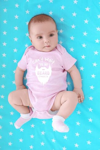 CBTwear Can't Wait Til My Beard Comes In Funny Baby Bodysuit in Saudi Arabia