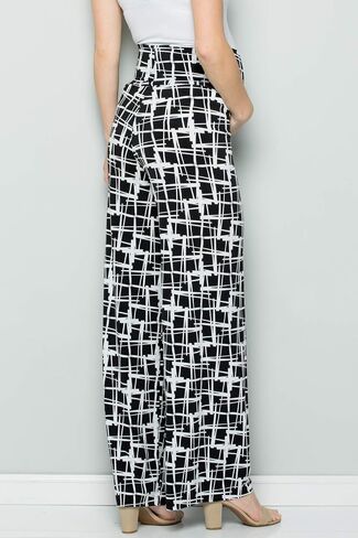 My Bump Women's Maternity Casual Bohemian Damask Palazzo Pants W/Tummy Control in Saudi Arabia