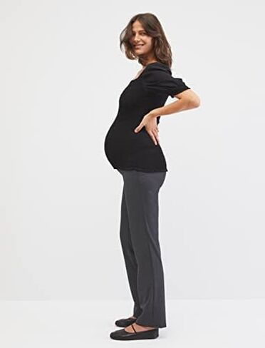 Motherhood Maternity Women's Bi-Stretch Secret Fit Belly Straight Leg Suiting Pant in Saudi Arabia