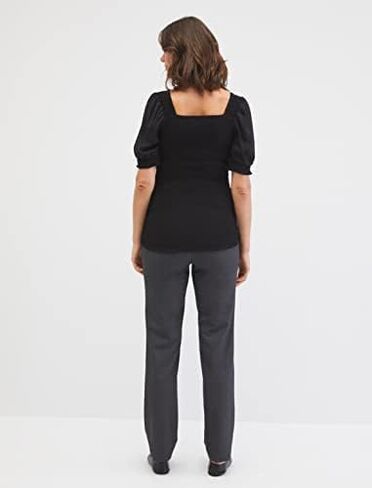 Motherhood Maternity Women's Bi-Stretch Secret Fit Belly Straight Leg Suiting Pant in Saudi Arabia