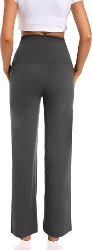 Foucome Women's Maternity Pants Wide Leg Pregnancy Work Pants | Over Belly, Casual Loose Fit, Maternity Dress Pants, Business Casual Slacks, Cozy Lounge Trousers with Pockets in Kuwait