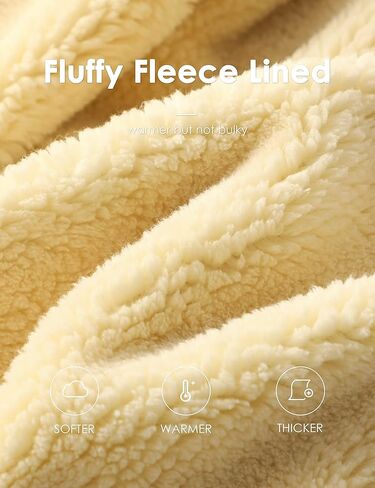 POSHDIVAH سروال نسائي مبطن بالصوف فوق البطن للحمل سميك ودافئ للشتاء بيجامة للركض والتمارين in Kuwait