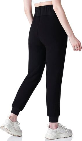 POSHDIVAH سروال نسائي مبطن بالصوف فوق البطن للحمل سميك ودافئ للشتاء بيجامة للركض والتمارين in Kuwait