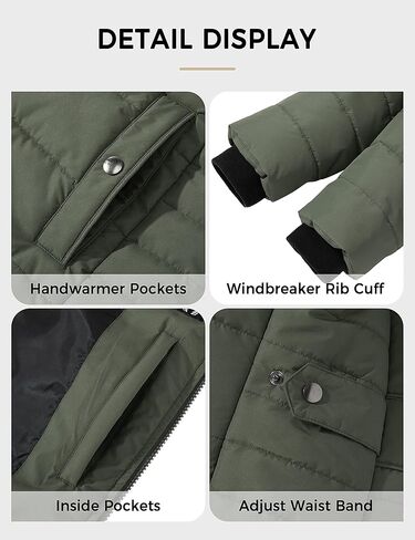 Soularge Women's Plus Size Winter Thicken Puffer Coat with Detachable Hood in Kuwait