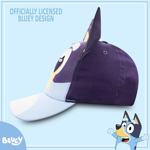 Bluey Toddler Baseball Cap – Cute Bluey Hat for Kids – Adjustable Toddler Ball Cap – Funny Cap for Kids with Flat Ears – Fun Cartoon Kids Baseball Cap – Breathable Cotton Hat in Kuwait