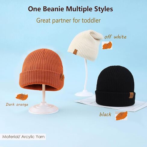 قبعات مون كيتي بيبي بيني قبعات ناعمة ودافئة محبوكة للأطفال الرضع قبعات للأولاد in Kuwait
