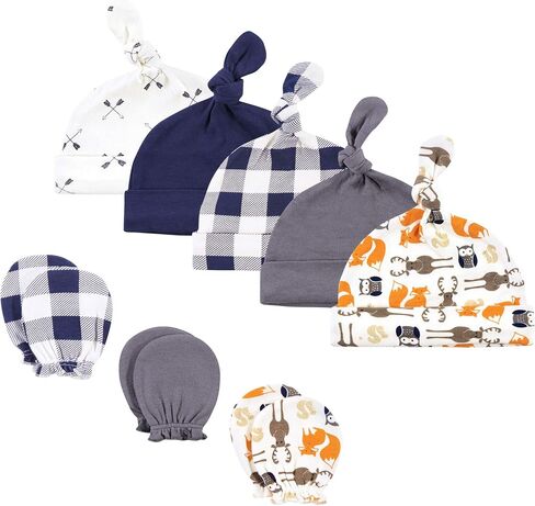 Hudson Baby Unisex Baby Cotton Cap and Scratch Mitten Set in Saudi Arabia