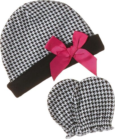 Hudson Baby Unisex Baby Cotton Cap and Scratch Mitten Set in Saudi Arabia