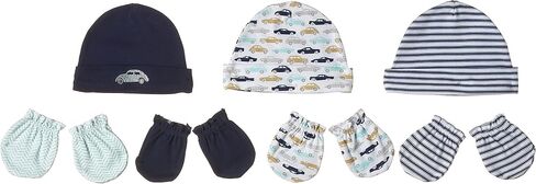 Hudson Baby Unisex Baby Cotton Cap and Scratch Mitten Set in Saudi Arabia