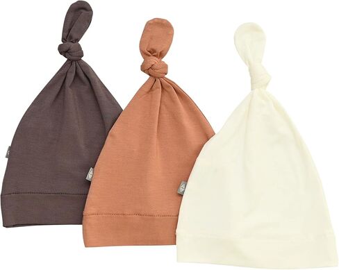 قبعات KYTE BABY Bamboo Baby Beanie - قبعات معقودة فائقة النعومة متوفرة بأنماط وألوان ثابتة - 3 عبوات in Kuwait