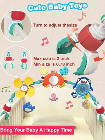 Pau1Hami1ton Baby Stroller Arch Toys, Car Seat Toys,Bouncer Toy Bar/Mobile for Bassinet,Adjustable Baby Hanging Toys Fit for Crib Bed,Stroller,Car Seat.S-19(Koala) in Saudi Arabia
