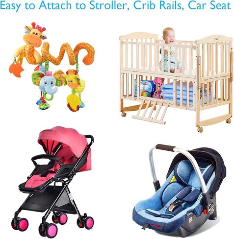 VX-star Baby Pram Crib Ornament Hangings Yellow Cute Little Deer Shape Design Spiral Plush Toys Stroller and Travel Activity Toy in Saudi Arabia