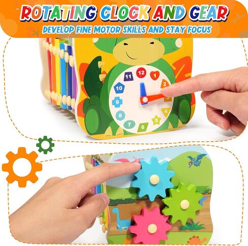 ألعاب مونتيسوري الخشبية للأطفال بعمر 3 سنوات: لعبة قصف الطفل 7 في 1 مع لعبة إكسيليفون لحصاد الجزر وصيد الأسماك، هدية نشاط التطوير التعليمي لعمر 1 2 3 4 سنوات للرضع صبي فتاة أطفال in Kuwait