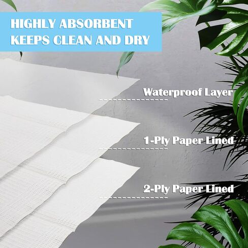 Mixweer 1000 Pack Disposable Changing Pads, Quick Absorb Diaper Changing Pads Paper Sanitary Liners Soft and Waterproof Diaper Changing Mat for Baby Child Adult Pets Changing Stations (13" x 18") in Saudi Arabia