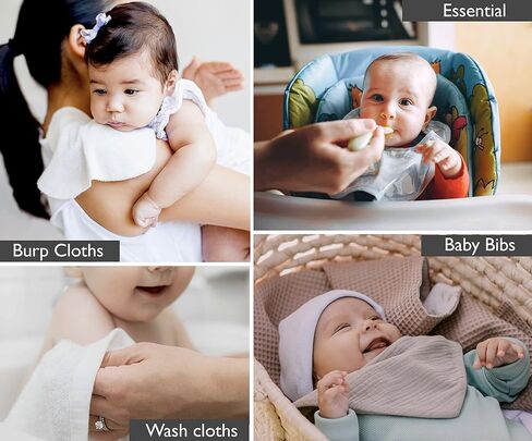 صدريات أطفال من ميردف موسلين مكونة من 10 صدريات أطفال باندانا للجنسين من الأولاد والبنات، مجموعة من 10 ألوان ثابتة من القطن بنسبة 100% in Kuwait