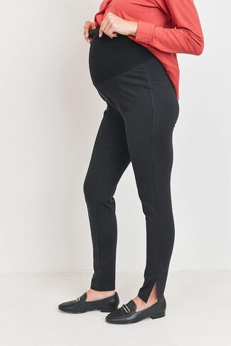 LaClef Women's Over The Belly Tapered Stretch Maternity Pants in Saudi Arabia