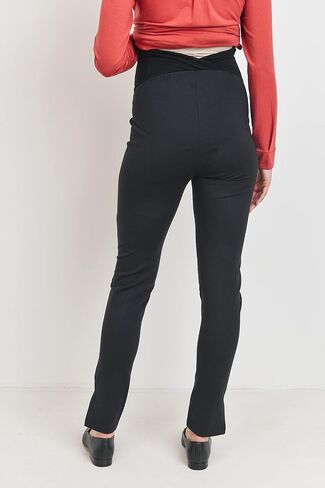 LaClef Women's Over The Belly Tapered Stretch Maternity Pants in Saudi Arabia