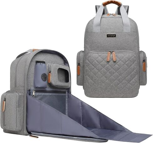 Diaper Bag Backpack with Changing Station, Baby Diaper Organizer Travel Bag | Large Capacity Diaper Bag for Moms Dads - Fold Out Changing Pad, Insulated Pockets, Stroller Straps, Baby Eessentials in Saudi Arabia