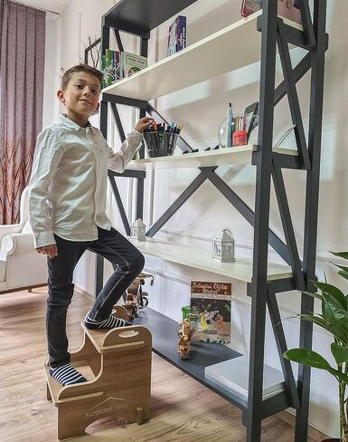 سافير هوم كرسي متدرج للاطفال، متين وامن وقوي وسهل التجميع بدون براغي لحوض الحمام، مقعد بتصميم مونتيسوري للتدريب على المرحاض in Kuwait