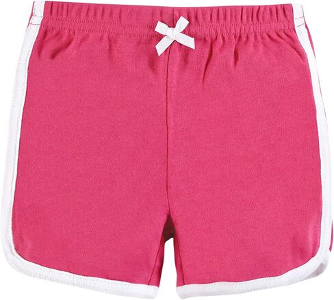 Hudson Baby Unisex Baby and Toddler Shorts Bottoms 4-Pack, Pink Black, 3-6 Months in Saudi Arabia