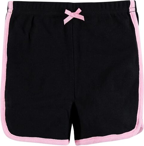 Hudson Baby Unisex Baby and Toddler Shorts Bottoms 4-Pack, Pink Black, 3-6 Months in Saudi Arabia