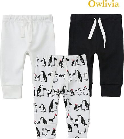 Owlivia Organic Baby Pant Legging Jogger for Infant, Boys Girls Toddler in Kuwait