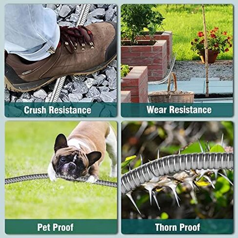 خرطوم حديقة معدني بطول 50 قدم - خرطوم مياه من الفولاذ المقاوم للصدأ، خرطوم حديقة مرن شديد التحمل قابل للطي ولا يحتوي على أنابيب مياه ملتوية in Kuwait