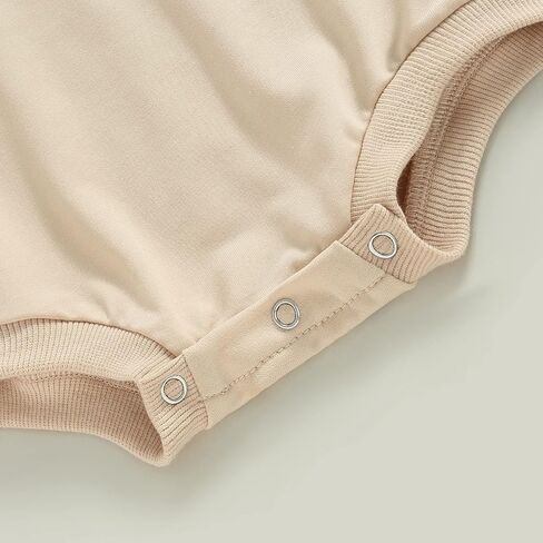 Newborn Baby Girl Boy Sweatshirt Romper Long Sleeve 0 3 6 12 18 Months Fall Winter Clothes in Kuwait