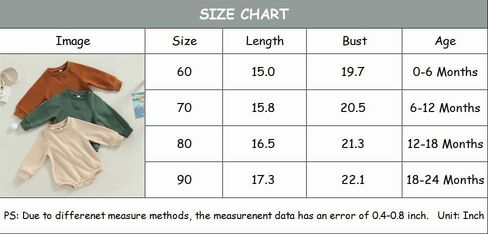 Newborn Baby Girl Boy Sweatshirt Romper Long Sleeve 0 3 6 12 18 Months Fall Winter Clothes in Kuwait