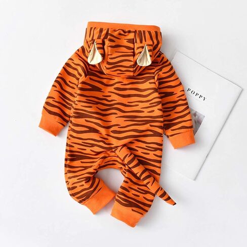 Noubeau Newborn Baby Girl Boy Halloween Cosplay Cartoon Clothes Fox Coat Fur Bodysuit Jumpsuit Hooded Playsuit Romper in Kuwait
