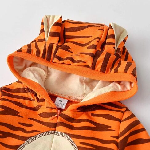 Noubeau Newborn Baby Girl Boy Halloween Cosplay Cartoon Clothes Fox Coat Fur Bodysuit Jumpsuit Hooded Playsuit Romper in Kuwait