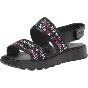 Skechers Unisex-Child Foamies Footsteps-Lil Glam Party Wedge Sandal in Kuwait