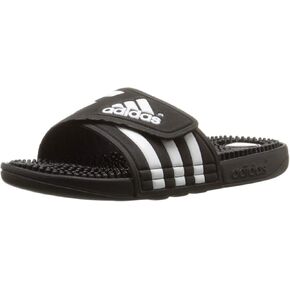 adidas Women's Adissage Slides Sandal, Black/Black/Running White, 8 in Saudi Arabia