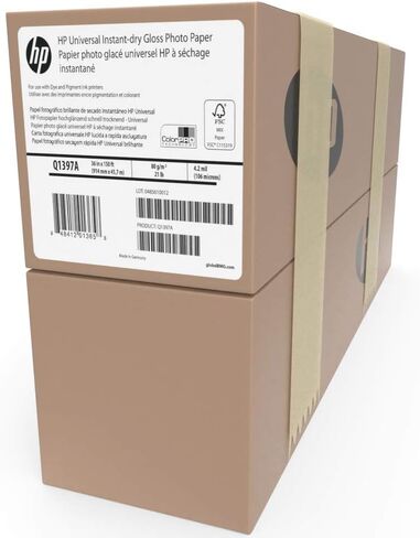 HP Wide Format Universal Bond Paper 36 in x 150 ft, 2 Roll Bundle 4.2 mil - 80 g/m² (21 lbs)2" Core - Q1397A-2R in Saudi Arabia