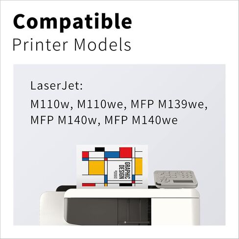 استبدال خرطوشة الحبر المتوافقة من LemeroUexpect لخرطوشة الحبر الأسود HP 141A W1410A لطابعة M110w M110we MFP M139we M140w M140we (أسود، عبوة واحدة) in Kuwait