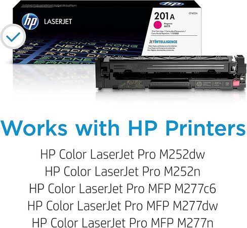 Original HP 201A Magenta Toner Cartridge | Works with HP Color LaserJet Pro M252, HP Color LaserJet Pro MFP M277 Series | CF403A in Kuwait