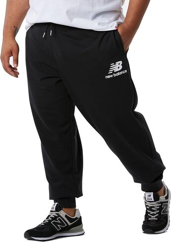 New Balance Men's NB Essentials Stacked Logo Sweatpant, Black, 3X-Large in Kuwait