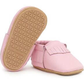 BirdRock Baby Hard Sole Moccasins - Genuine Leather Shoes for Boys and Girls