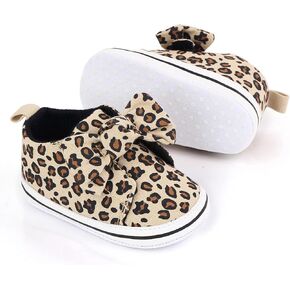 Infant Newborn Shoes Baby Girl Boy Shoes 0-18 Months Babies Sneakers, Soft Sole High Top Leopard Walking Shoes in Saudi Arabia