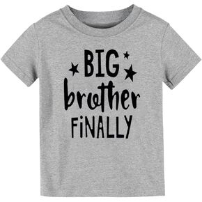 Brother Shirt Outfit Baby Boy Big Brother Again Finally Tees Tops New Little Brother Romper Bodysuit Sibling Matching Clothes