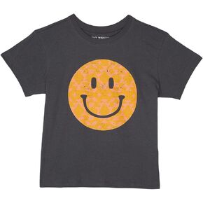 Tiny Whales Girl's Happy Camper Boxy Tee (Toddler/Little Kids/Big Kids) Faded Black 3T (Toddler) in Saudi Arabia
